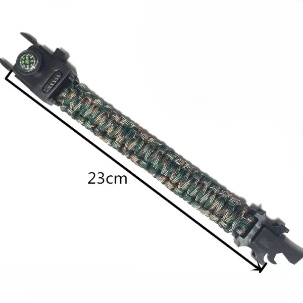 Pulseira Multi-função 4mm camping parachute cord paracord survival bracelete, pulseira de corda de emergência luzes Led - Image 6