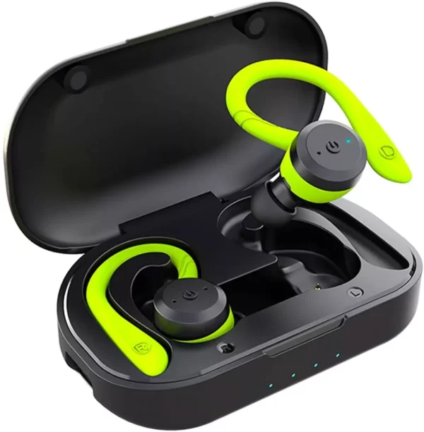 Fone de ouvido Bluetooth sem fio impermeável, Dual Wear Estilo Esporte Headset, Stereo Earbuds, 20 Horas de Jogo, TWS Ipx7 - Image 7