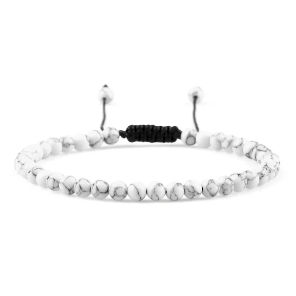 Pulseiras unissex mini pedra natural, ajustável 4mm contas de chakra pulseira mini pedra natural agats lava olho de tigre frisado. - Image 10