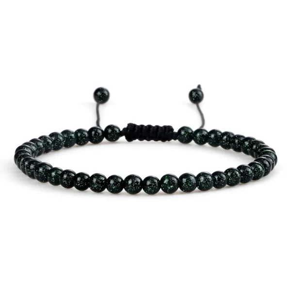 Pulseiras unissex mini pedra natural, ajustável 4mm contas de chakra pulseira mini pedra natural agats lava olho de tigre frisado. - Image 27