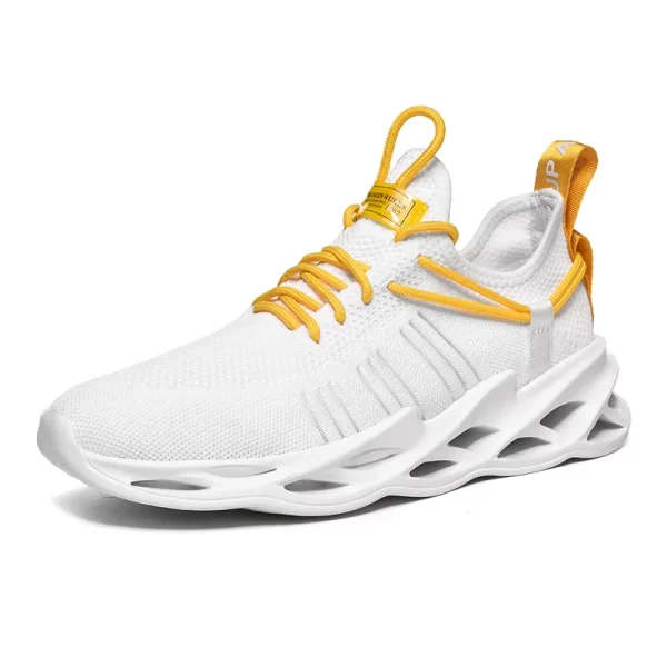 Tênis unissex de malha esportiva ao ar livre, tênis atlético respirável, tênis vermelho com furos, moda casal, novo, quente - Image 11