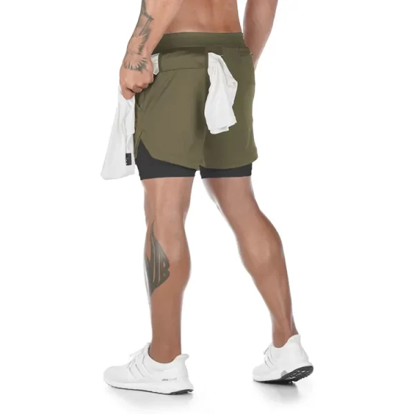 Shorts masculino,Camo, de corrida, ginásio calções desportivos 2 em 1 treino de treino rápido seco ginásio fitness jogging calças curtas de verão - Image 15