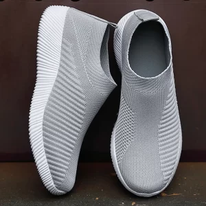 Sapatos rasos elásticos respiráveis para mulheres, tênis leves, calçados esportivos, primavera e verão