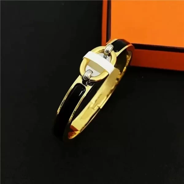 Pulseira de ouro real 18k, feminina, para meninas, designer, punk, gótico, jóias de luxo, marca, venda por atacado - Image 3
