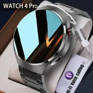 Relógios masculino, smartwatch impermeável, Huawei, Xiaomi, NFC, Amoled, 360x360 HD Screen, Açúcar no sangue, Chamada BT, 4 Pro, IP68.