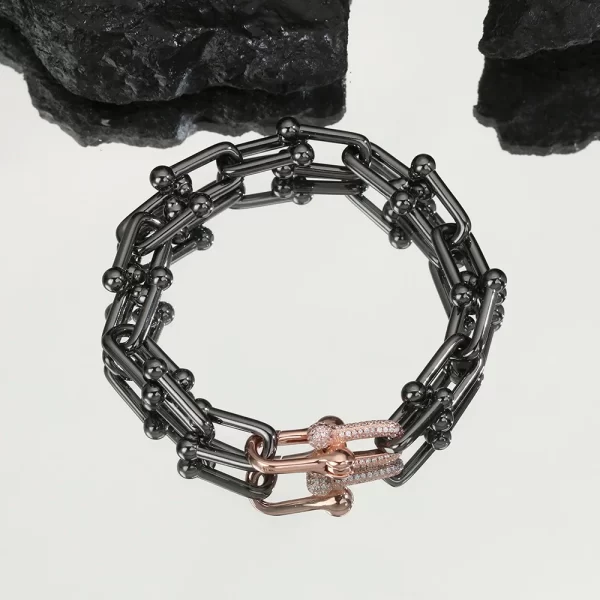 Pulseiras feminina, Classic U Shaped, 925 Sterling Silver, Fecho de Lagosta Preta, Headwear, Joalheria Fina, Alta Qualidade - Image 6