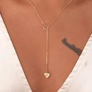 Colar de coração de cobre para mulheres, pingentes boho, joias da moda, presente para menina, moda, novo
