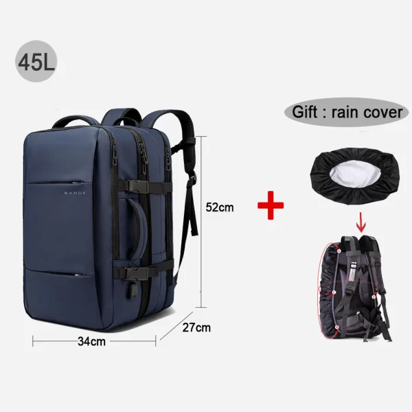 Mochilas de Viagem Impermeável, Bolsa USB Expansível, Grande Capacidade, Estética, Negócios, Escola, Moda, 17.3 - Image 15