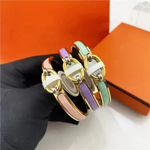 Pulseira de ouro real 18k, feminina, para meninas, designer, punk, gótico, jóias de luxo, marca, venda por atacado