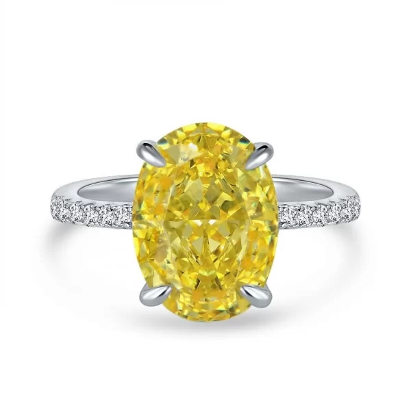 Anéis feminino 925 prata esterlina anel de diamante, topázio de laboratório 5ct, banda elegante anéis noivado - Image 4
