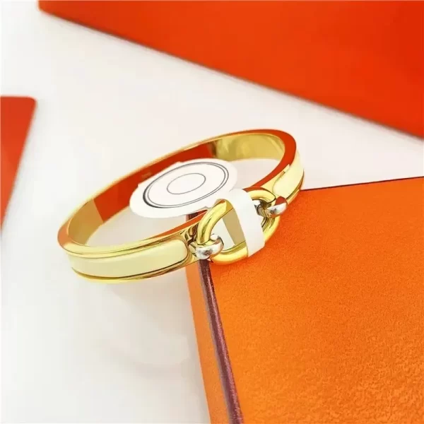 Pulseira de ouro real 18k, feminina, para meninas, designer, punk, gótico, jóias de luxo, marca, venda por atacado - Image 11