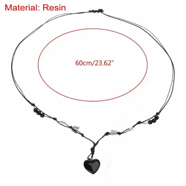 Colar feminino laço gargantilha coração pingente colar jóias clavícula corrente - Image 8