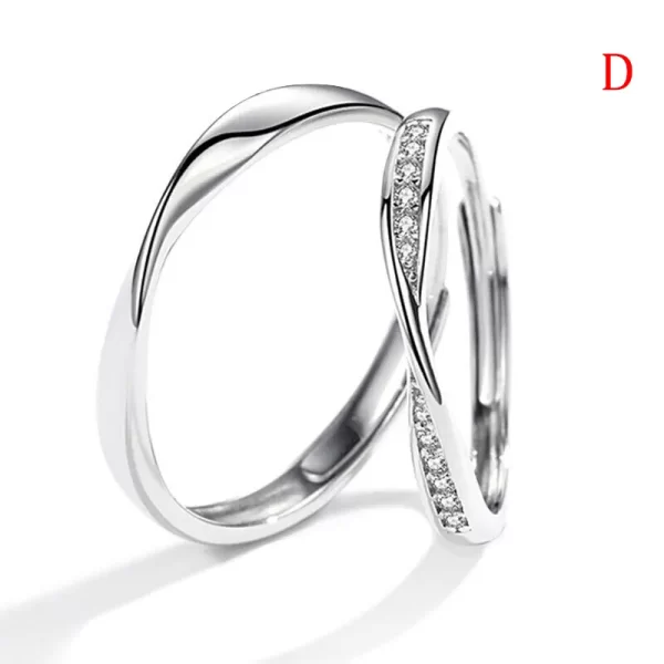 Anéis de aço inoxidável feminino, designer criativo Joalheria, moda coreana, acessórios de casal, luxo, 1 par. - Image 10