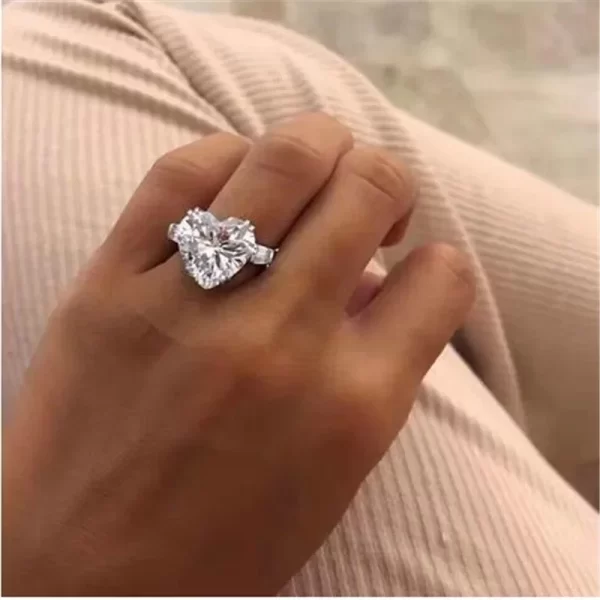 Anéis feminino de diamante feito à mão cz promessa real 925 prata esterlina noivado casamento anéis de banda gemstones festa jóias - Image 39