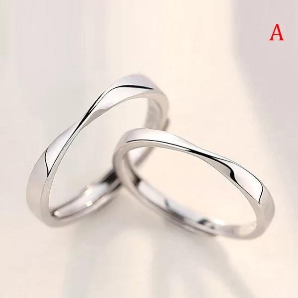 Anéis de aço inoxidável feminino, designer criativo Joalheria, moda coreana, acessórios de casal, luxo, 1 par. - Image 7