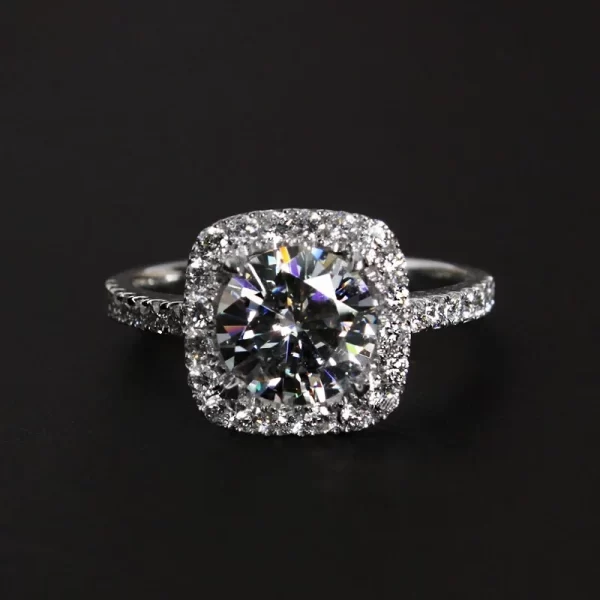 Anéis feminino de diamante feito à mão cz promessa real 925 prata esterlina noivado casamento anéis de banda gemstones festa jóias - Image 43