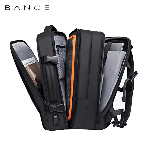 Mochilas de Viagem Impermeável, Bolsa USB Expansível, Grande Capacidade, Estética, Negócios, Escola, Moda, 17.3