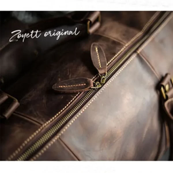 Mochila de couro, NASVA-Mochila, com compartimento de sapatos para homens, bolsas de viagem, viajante de fim de semana, sacos de bagagem vintage - Image 5