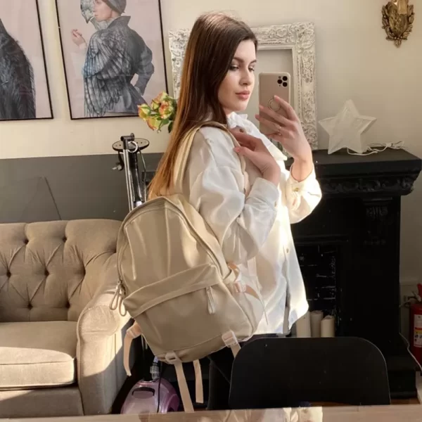 Mochila grande de couro das mulheres, mochilas de viagem, sacos de escola de ombro para meninas adolescentes - Image 2