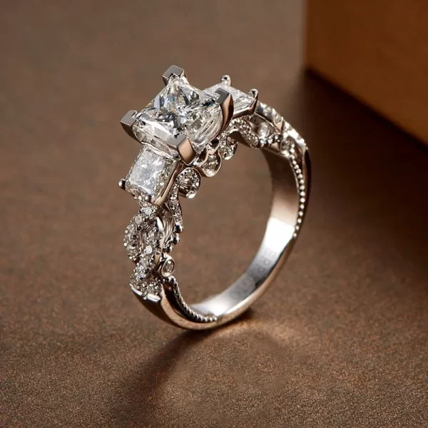Anéis feminino de diamante feito à mão cz promessa real 925 prata esterlina noivado casamento anéis de banda gemstones festa jóias - Image 34