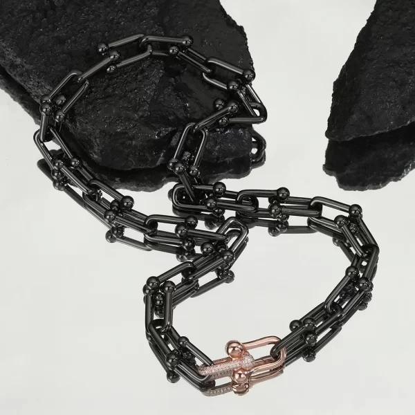 Pulseiras feminina, Classic U Shaped, 925 Sterling Silver, Fecho de Lagosta Preta, Headwear, Joalheria Fina, Alta Qualidade - Image 7