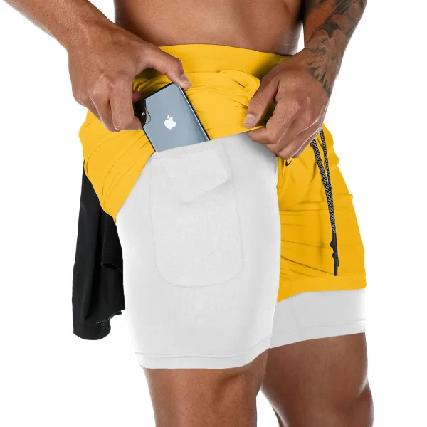 Shorts masculino,Camo, de corrida, ginásio calções desportivos 2 em 1 treino de treino rápido seco ginásio fitness jogging calças curtas de verão - Image 17
