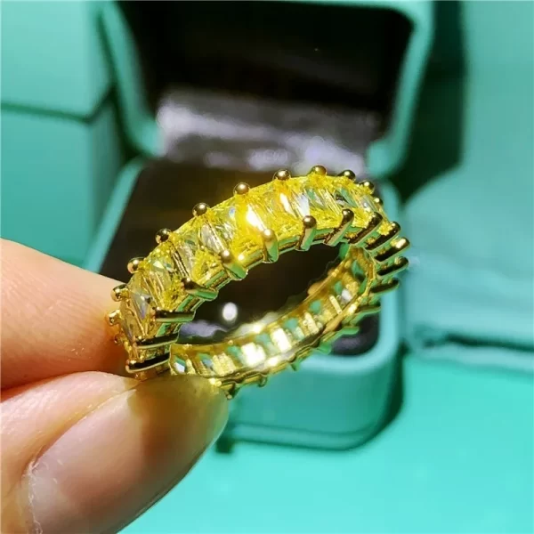 Anéis feminino de diamante feito à mão cz promessa real 925 prata esterlina noivado casamento anéis de banda gemstones festa jóias - Image 14