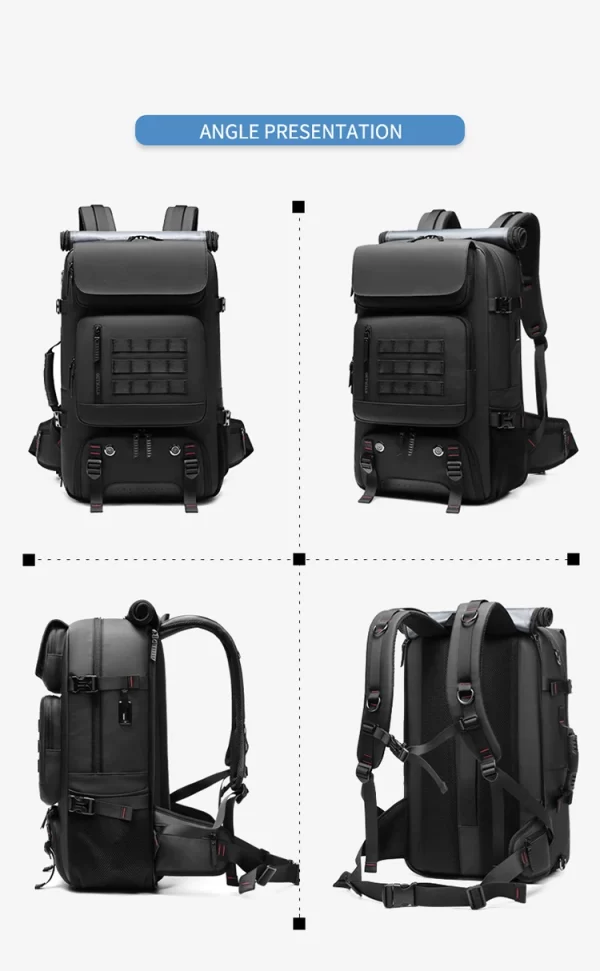 Mochila de viagem impermeável, de negócios com bolsa de sapato separada, Caminhada Trekking Laptop 17 "50L - Image 6