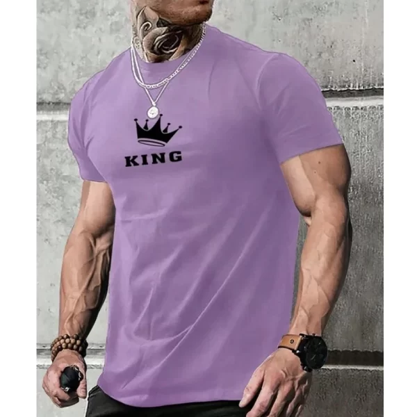 Camiseta K com impressão 3D de letras masculina, camiseta grande solta, manga curta casual diária, camiseta com design de rua, roupa simples - Image 10