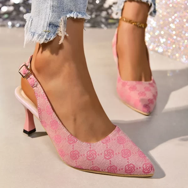 Sandálias femininas de salto alto com alças para tornozelo plus size 42, sapatos de festa com salto fino, designer de marca, verão - Image 7