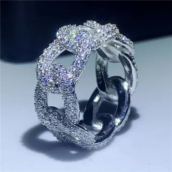 Anéis feminino de diamante feito à mão cz promessa real 925 prata esterlina noivado casamento anéis de banda gemstones festa jóias - Image 31