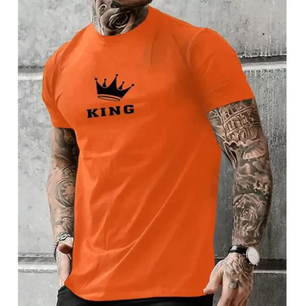 Camiseta K com impressão 3D de letras masculina, camiseta grande solta, manga curta casual diária, camiseta com design de rua, roupa simples - Image 13