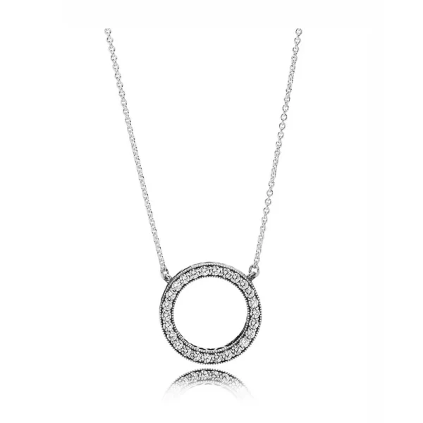 Colar feminino pingente coração, 100% 925 prata esterlina pan modelo charme dia dos namorados em forma de coração colar moda jóias - Image 2