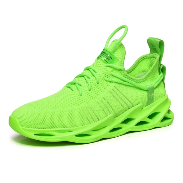 Tênis unissex de malha esportiva ao ar livre, tênis atlético respirável, tênis vermelho com furos, moda casal, novo, quente - Image 8