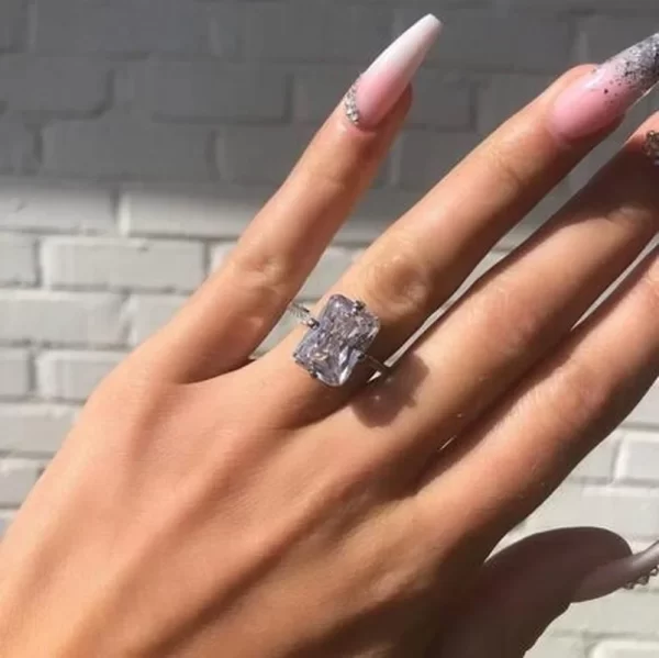 Anéis feminino de diamante feito à mão cz promessa real 925 prata esterlina noivado casamento anéis de banda gemstones festa jóias - Image 25