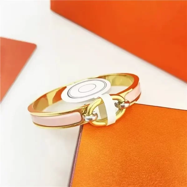 Pulseira de ouro real 18k, feminina, para meninas, designer, punk, gótico, jóias de luxo, marca, venda por atacado - Image 6
