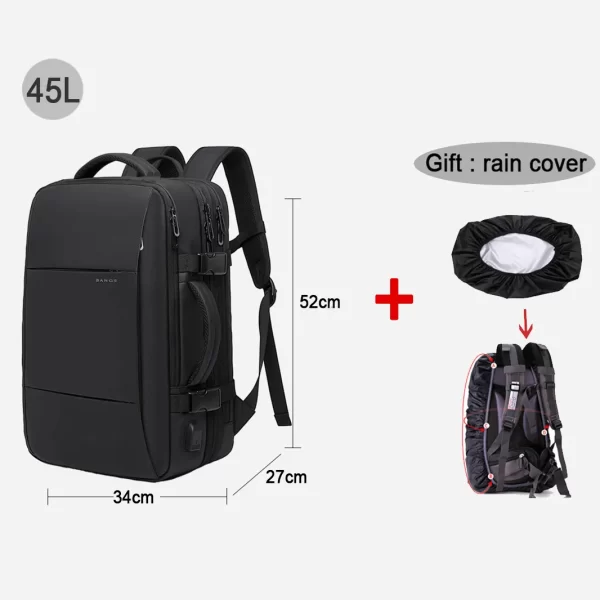 Mochilas de Viagem Impermeável, Bolsa USB Expansível, Grande Capacidade, Estética, Negócios, Escola, Moda, 17.3 - Image 16