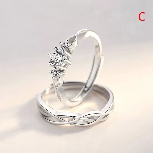 Anéis de aço inoxidável feminino, designer criativo Joalheria, moda coreana, acessórios de casal, luxo, 1 par. - Image 9