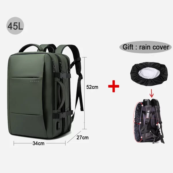 Mochilas de Viagem Impermeável, Bolsa USB Expansível, Grande Capacidade, Estética, Negócios, Escola, Moda, 17.3 - Image 13