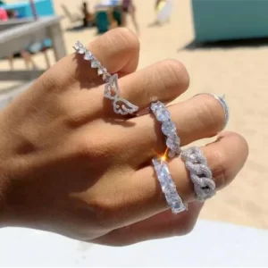 Anéis feminino de diamante feito à mão cz promessa real 925 prata esterlina noivado casamento anéis de banda gemstones festa jóias