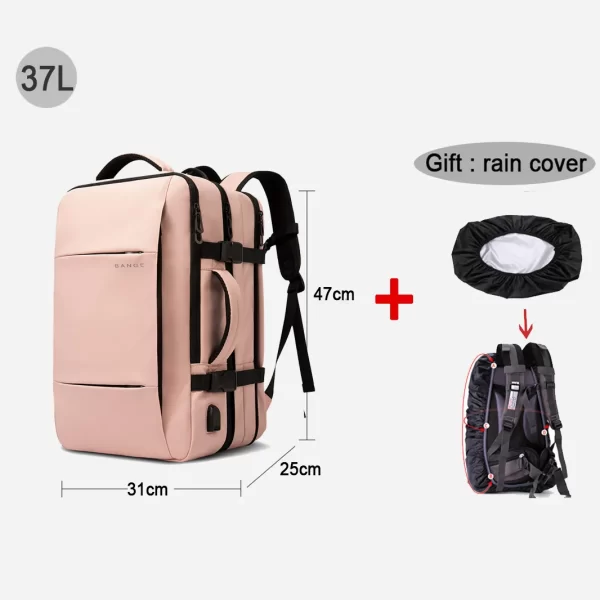 Mochilas de Viagem Impermeável, Bolsa USB Expansível, Grande Capacidade, Estética, Negócios, Escola, Moda, 17.3 - Image 10