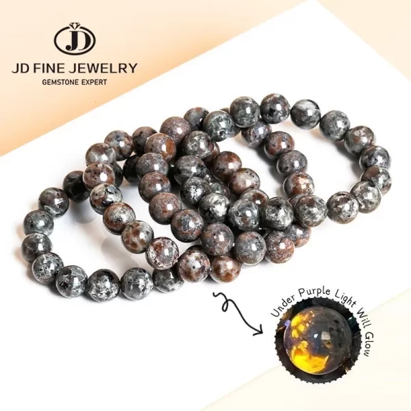 Pulseiras unissex, Yooperlite fogo pedra energia meditação fengshui  jóias jd pedra natural chama frisado - Image 6