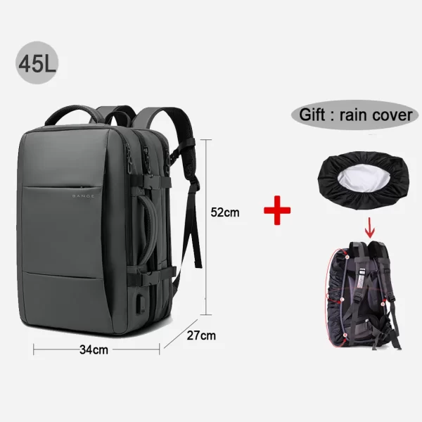 Mochilas de Viagem Impermeável, Bolsa USB Expansível, Grande Capacidade, Estética, Negócios, Escola, Moda, 17.3 - Image 9