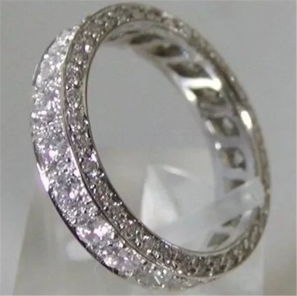 Anéis feminino de diamante feito à mão cz promessa real 925 prata esterlina noivado casamento anéis de banda gemstones festa jóias - Image 41