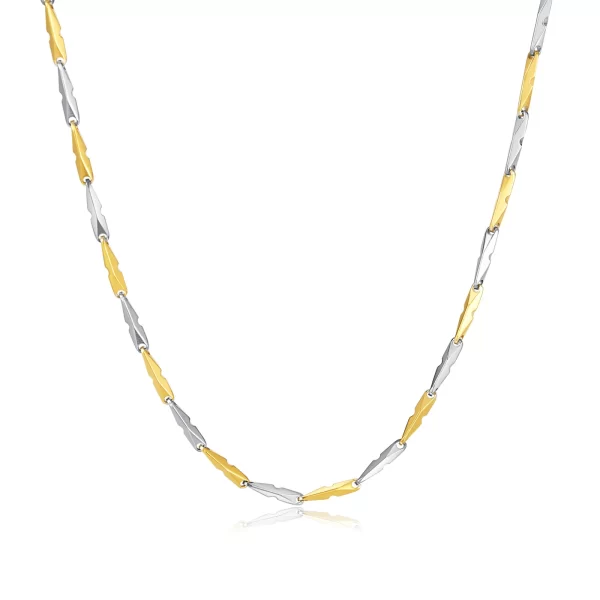Colar coloridos de aço inoxidável feminino, JHSL, Corrente no Pescoço, Joias de Festa, Prata e Dourado. - Image 2