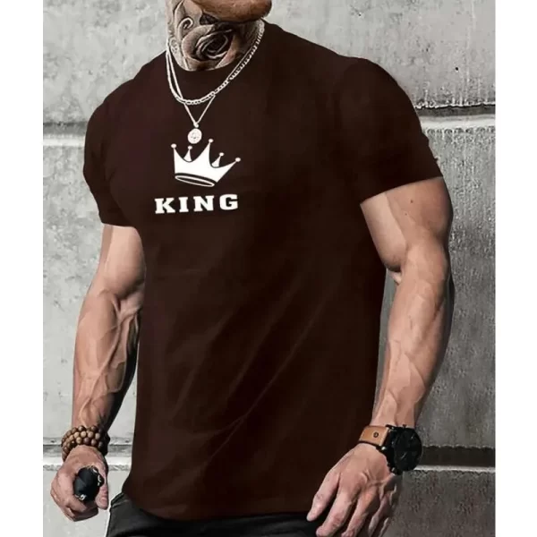 Camiseta K com impressão 3D de letras masculina, camiseta grande solta, manga curta casual diária, camiseta com design de rua, roupa simples - Image 9