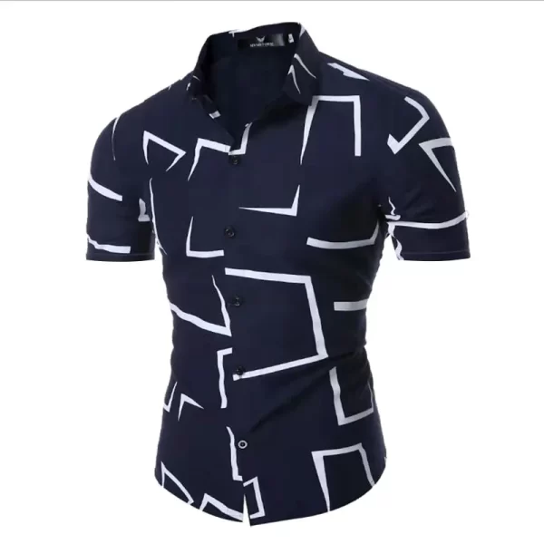 Camisas masculina manga curta, camisas polo na moda, tops personalizados, juventude, verão - Image 8
