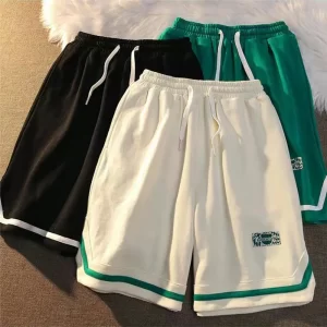 Shorts, Calções de treino casual masculino, Tamanhos positivos, Esportes, Basquete, Futebol, Calças de treino, Fitness, Verão.