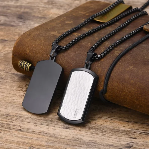 Colar de cães martelados para homens, aço inoxidável, colarinho quadrado, punk vintage, elegante, Kotik - Image 3