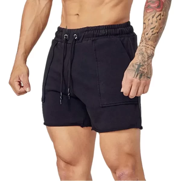 Shorts/Bermuda de algodão solta masculina calça curta casual, corredores fitness, shorts de musculação, nova moda, verão. - Image 4